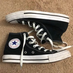 Black high top converse